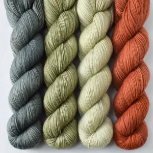 Artemesia, Greenleaf, Leaves, Paprika - Yummy 2-Ply Quartet - Babette