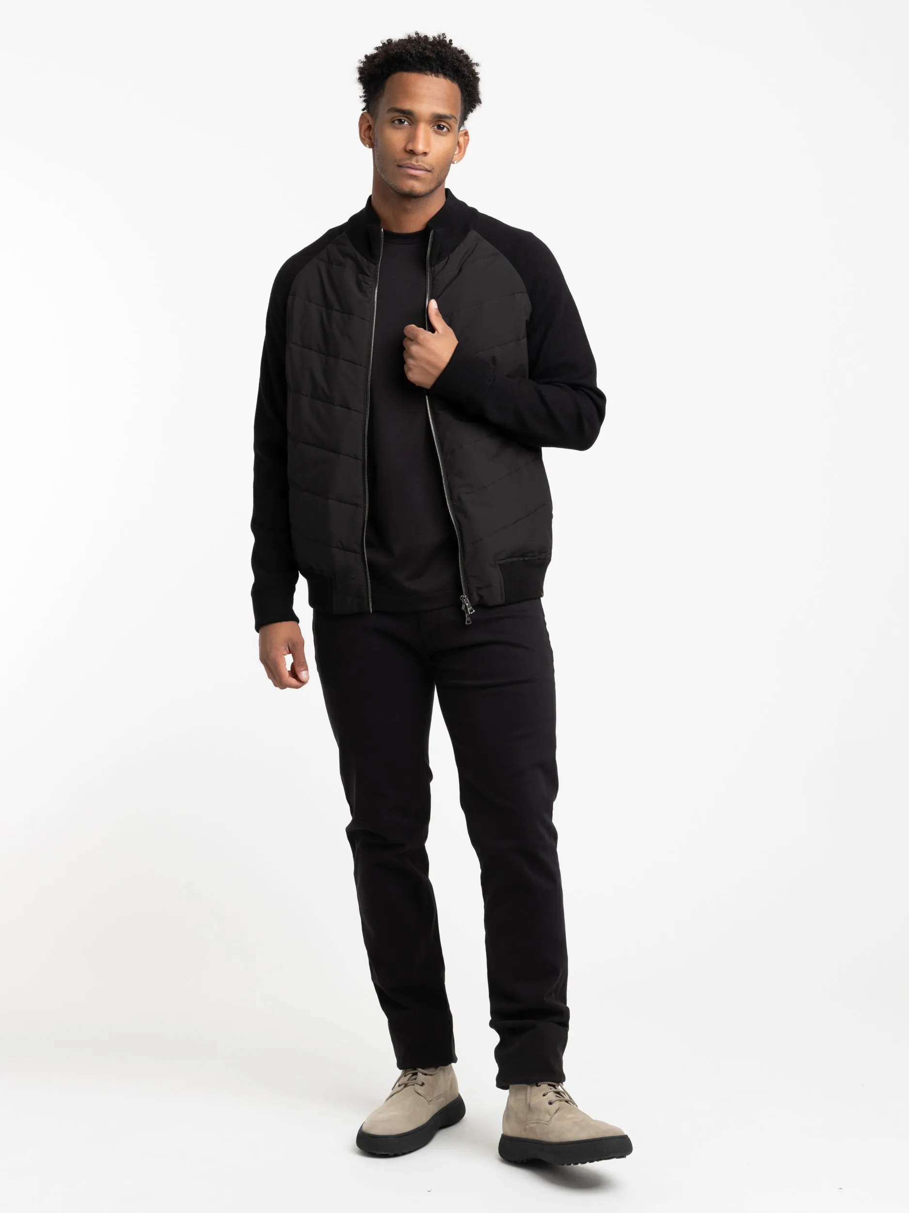 Black Typhoon Platinum Full-Zip Hybrid Jacket