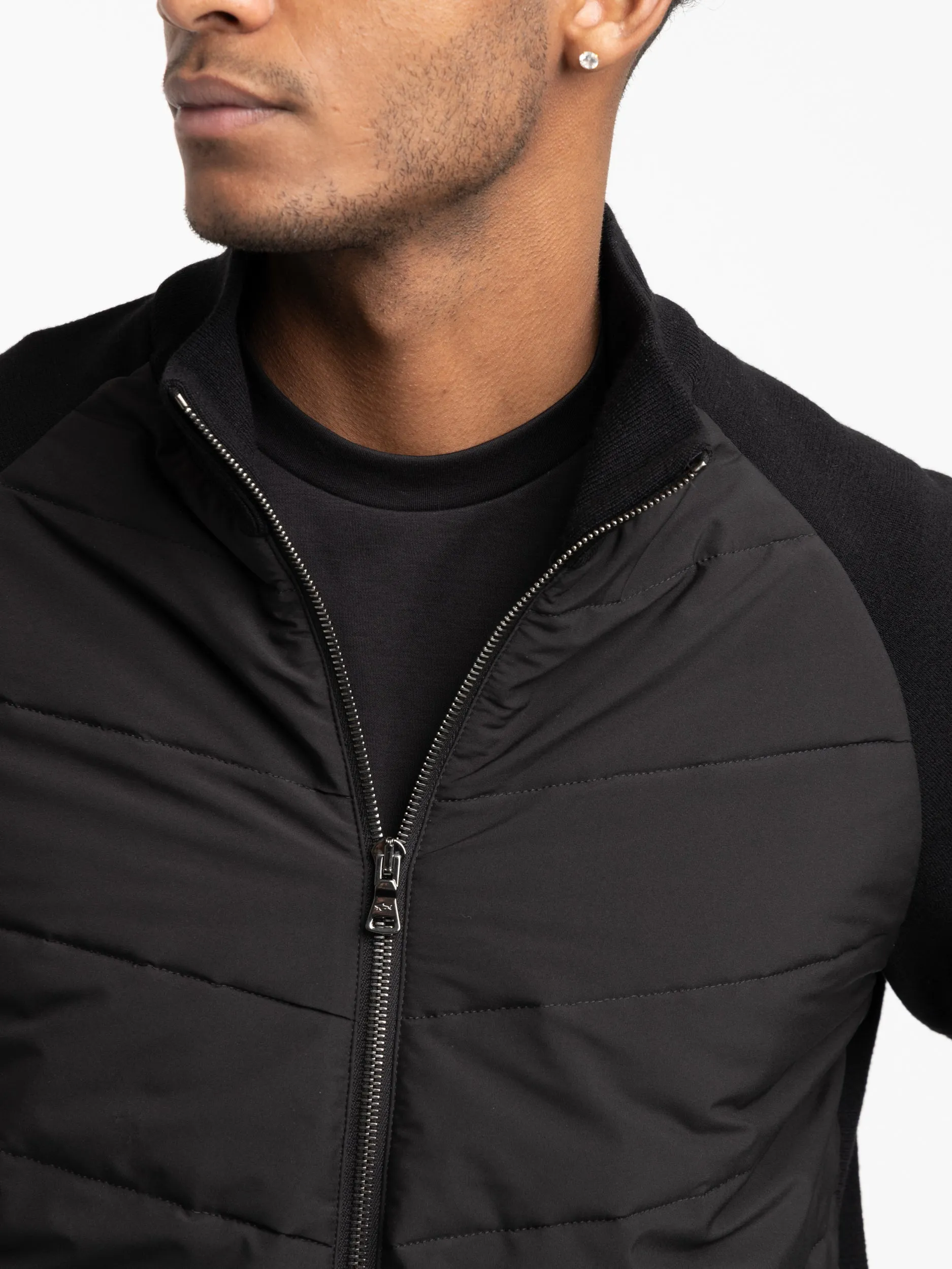 Black Typhoon Platinum Full-Zip Hybrid Jacket