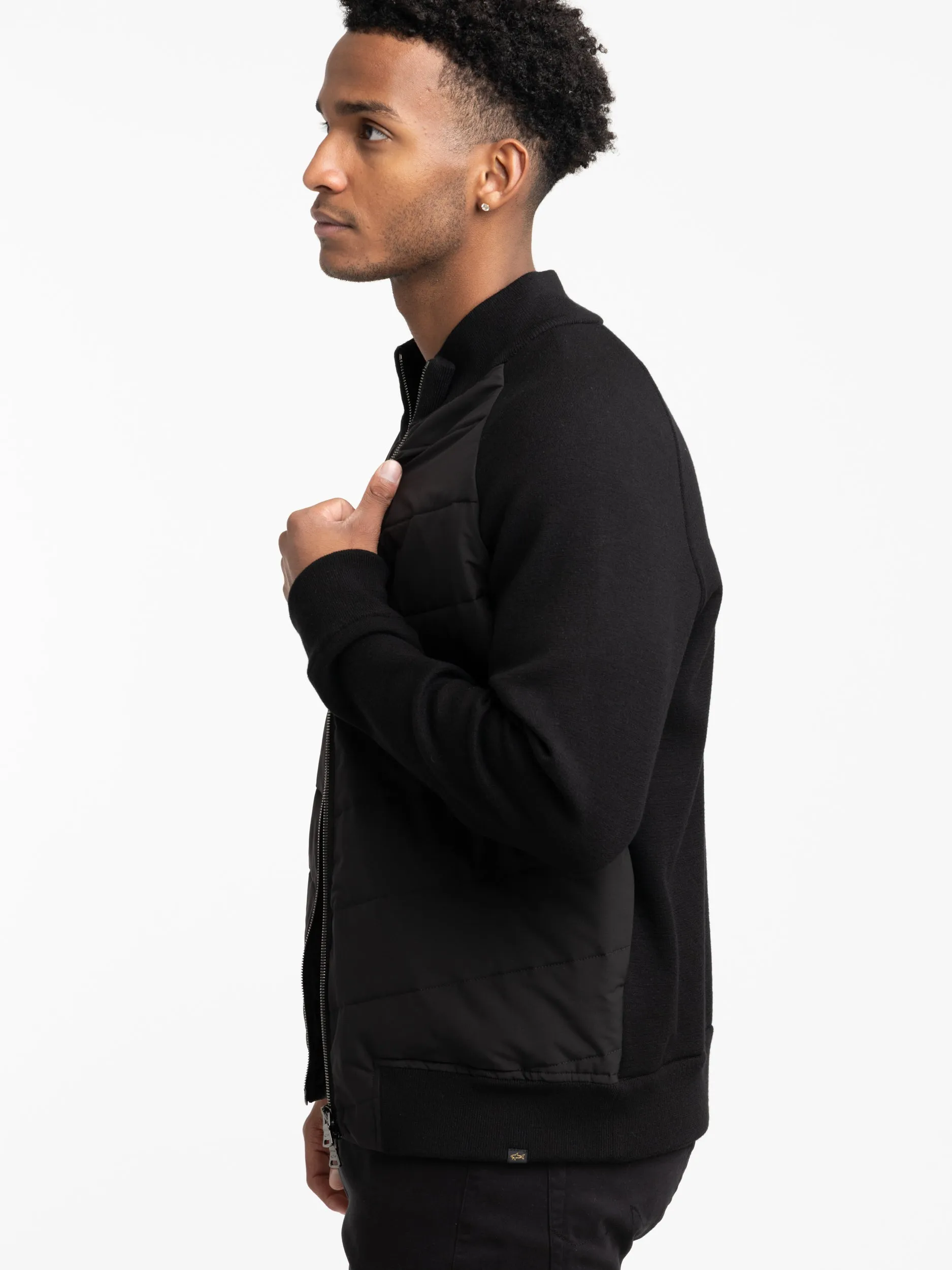 Black Typhoon Platinum Full-Zip Hybrid Jacket