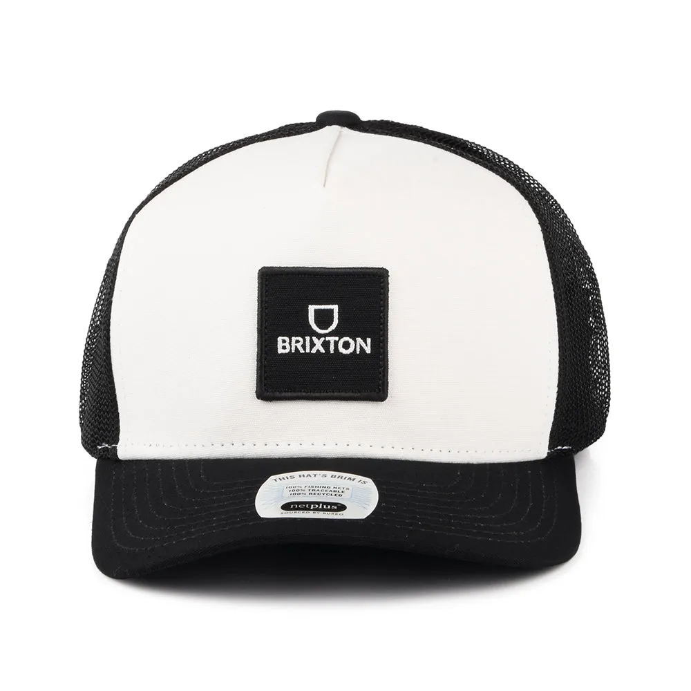 Brixton Hats Alpha Block NetPlus C MP Trucker Cap - Off White-Black