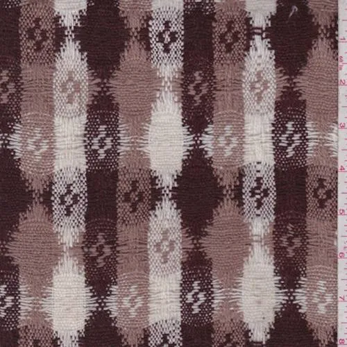 Brown/White Tribal Jacquard Jacketing Fabric