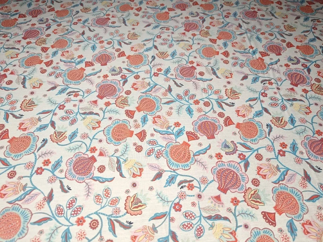 COTTON POPLIN FLORAL PRINT 58&quot; wide by the yard.