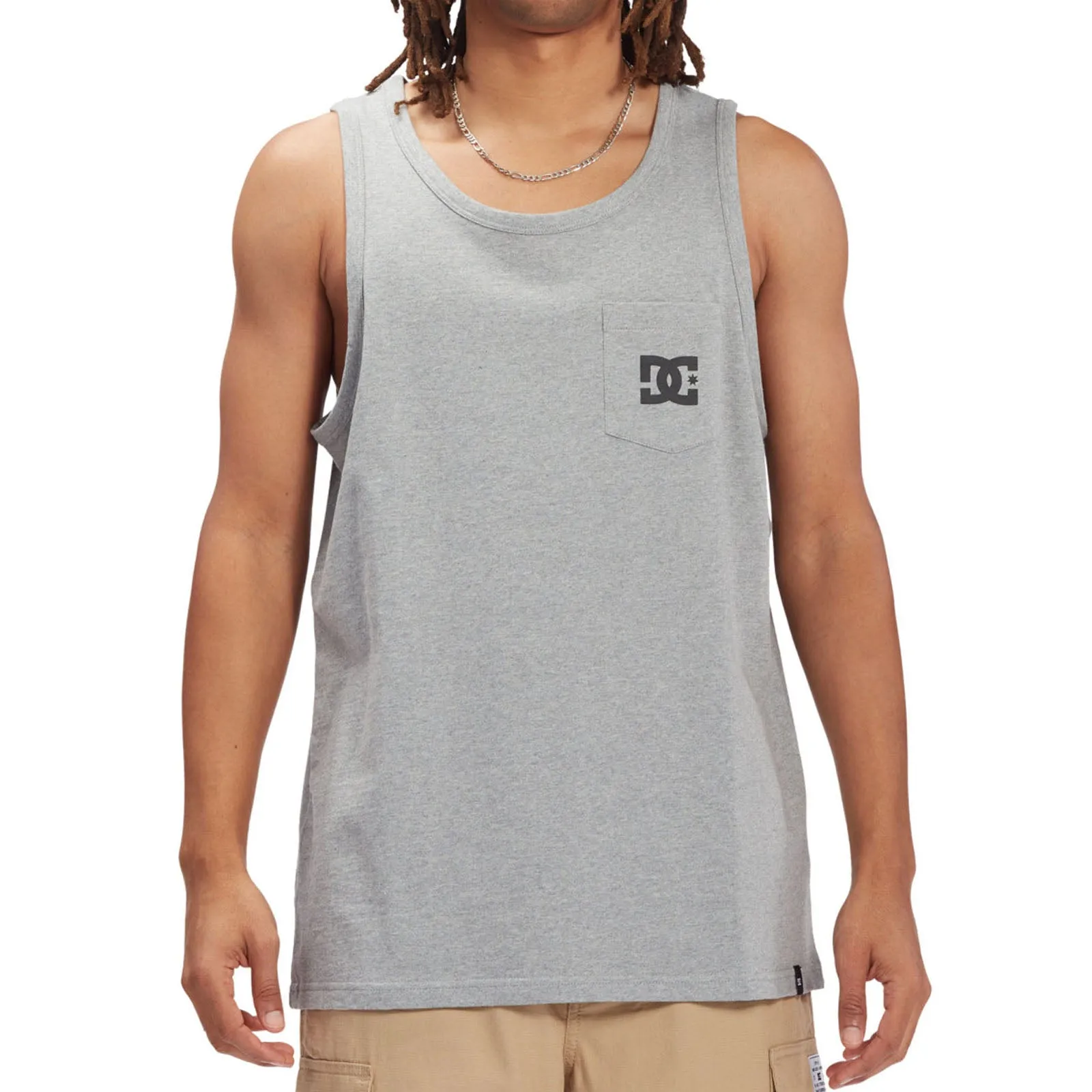 DC Shoes Mens DC Star Pocket Cotton Sleeveless T-Shirt