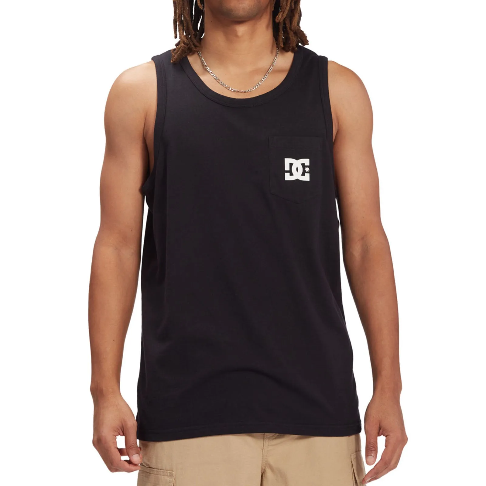 DC Shoes Mens DC Star Pocket Cotton Sleeveless T-Shirt