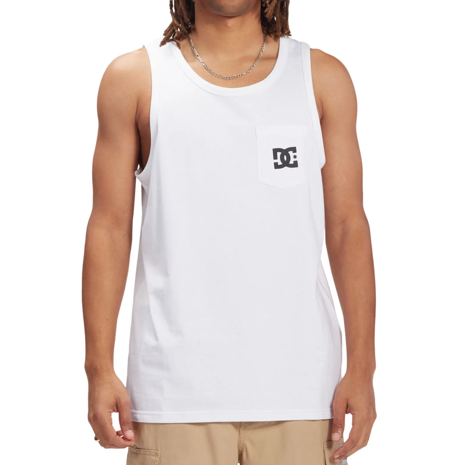 DC Shoes Mens DC Star Pocket Cotton Sleeveless T-Shirt