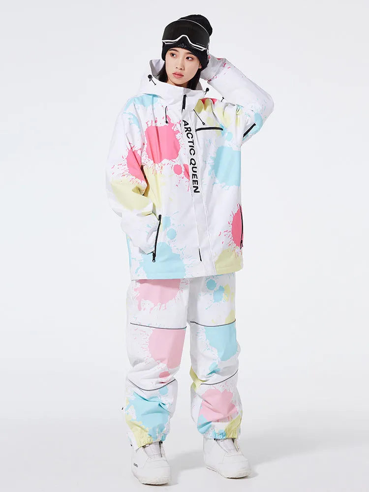 Girls' Tie Dye-pink Ski Tops & Pants