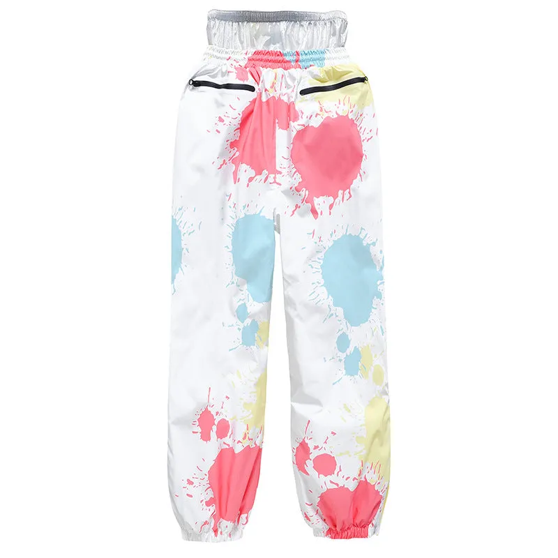 Girls' Tie Dye-pink Ski Tops & Pants