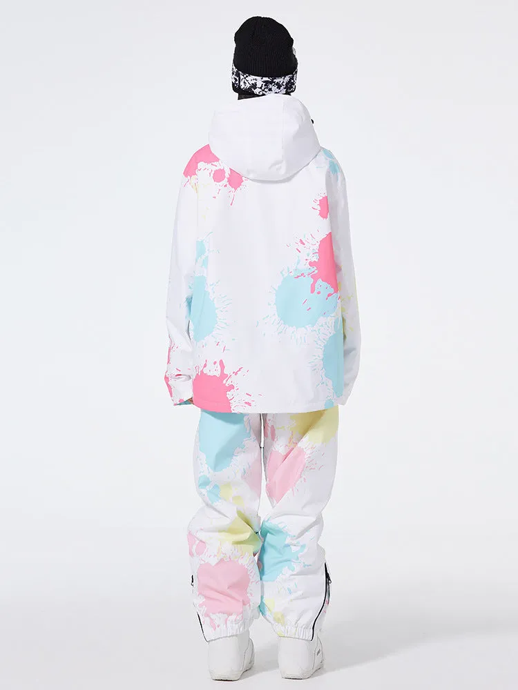 Girls' Tie Dye-pink Ski Tops & Pants