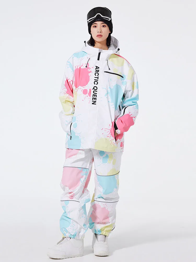 Girls' Tie Dye-pink Ski Tops & Pants