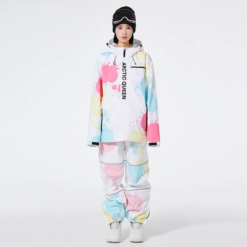 Girls' Tie Dye-pink Ski Tops & Pants