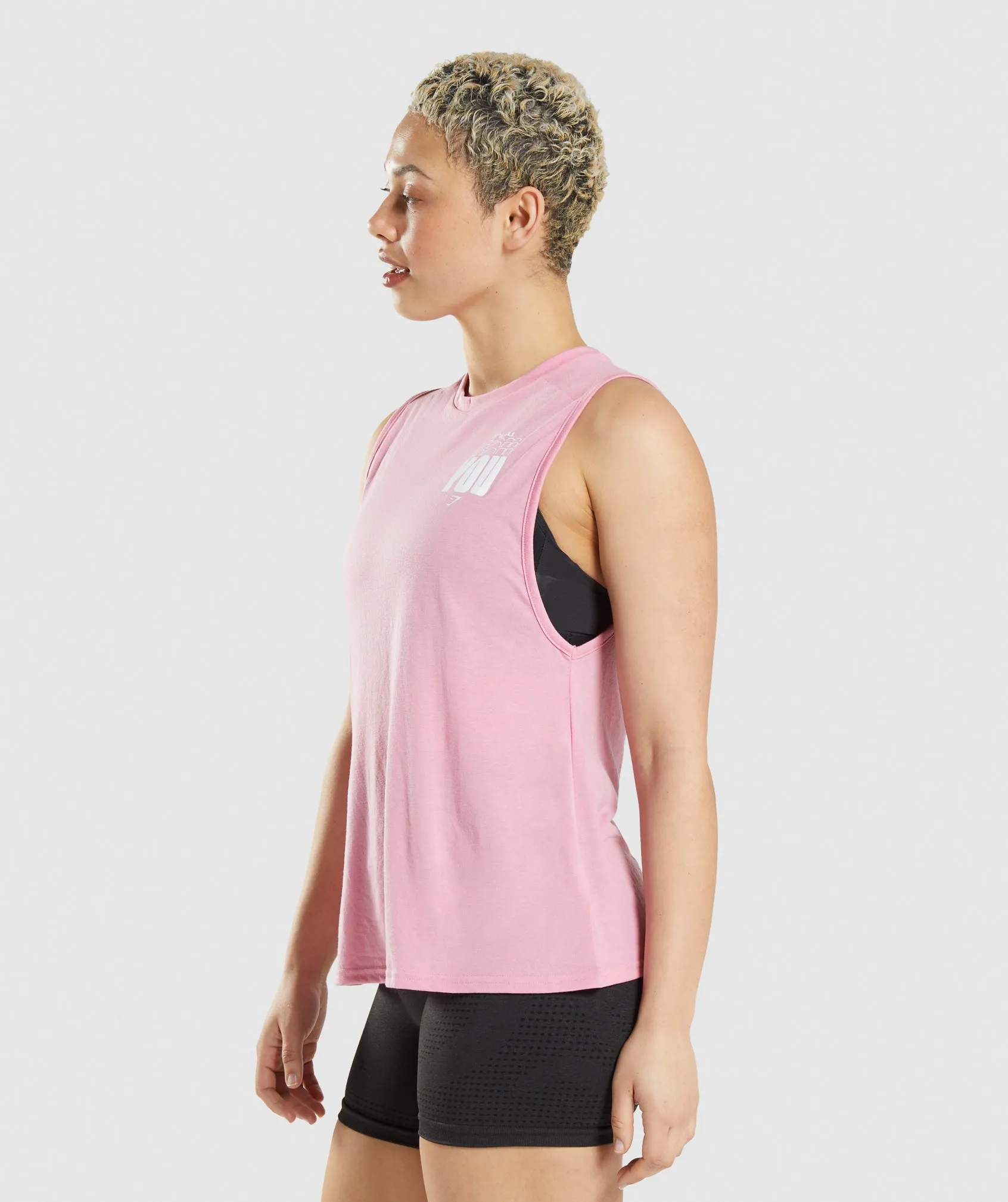 Gymshark Its All You Drop Arm Tank - Sorbet Pink