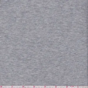 Heather Grey Mini Rib Knit Fabric