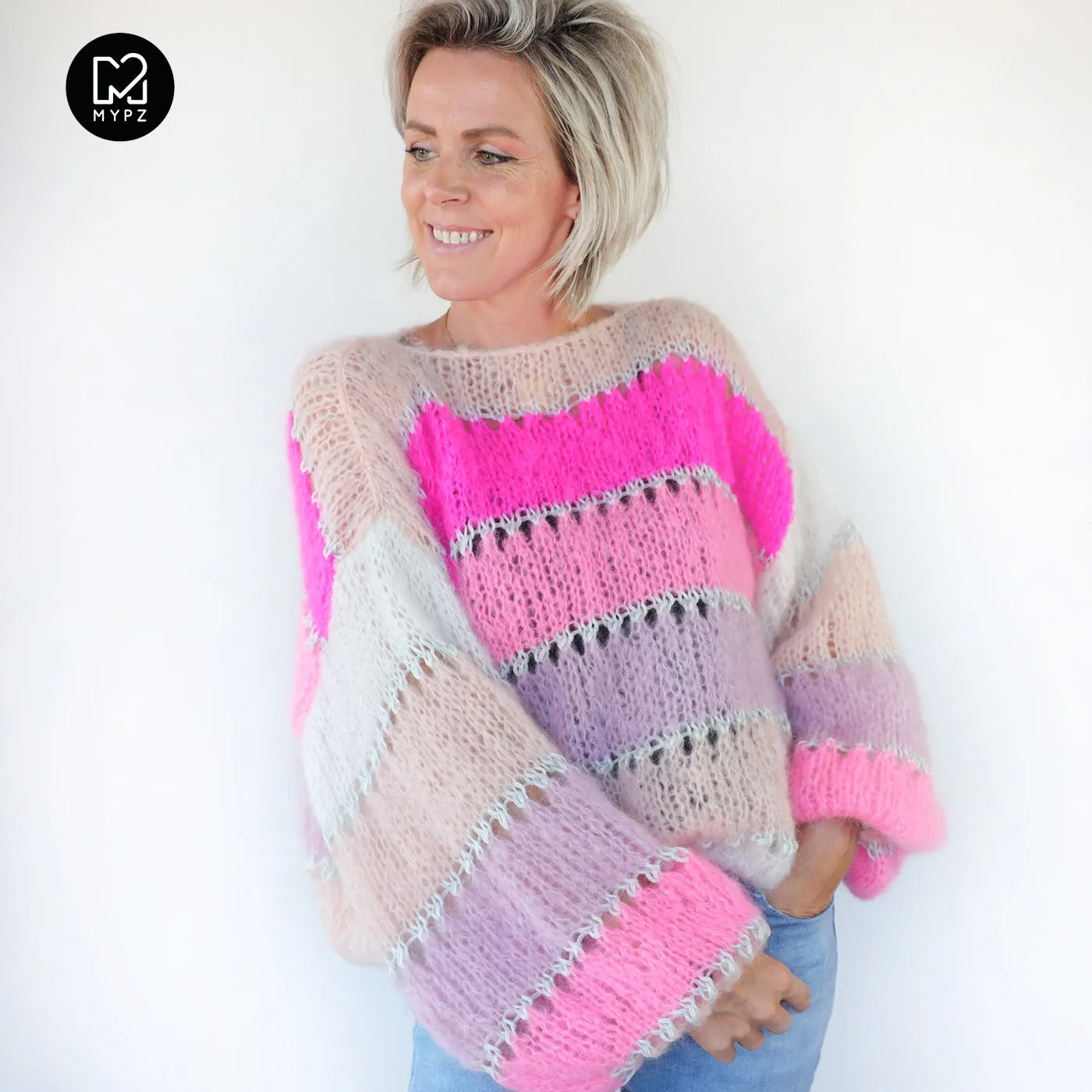 Knit pattern – MYPZ Light Mohair Pullover Evita No10 (ENG-NL-DE-FR)