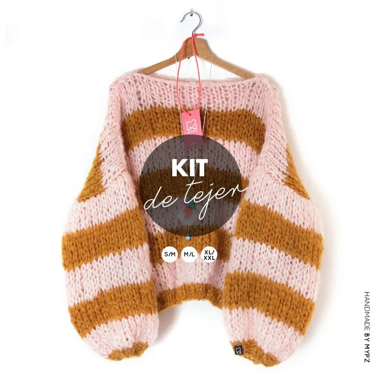 Knitting Kit – MYPZ Basic Chunky Pullover Apache No15 – Beginner (ENG-NL-FR-ES)