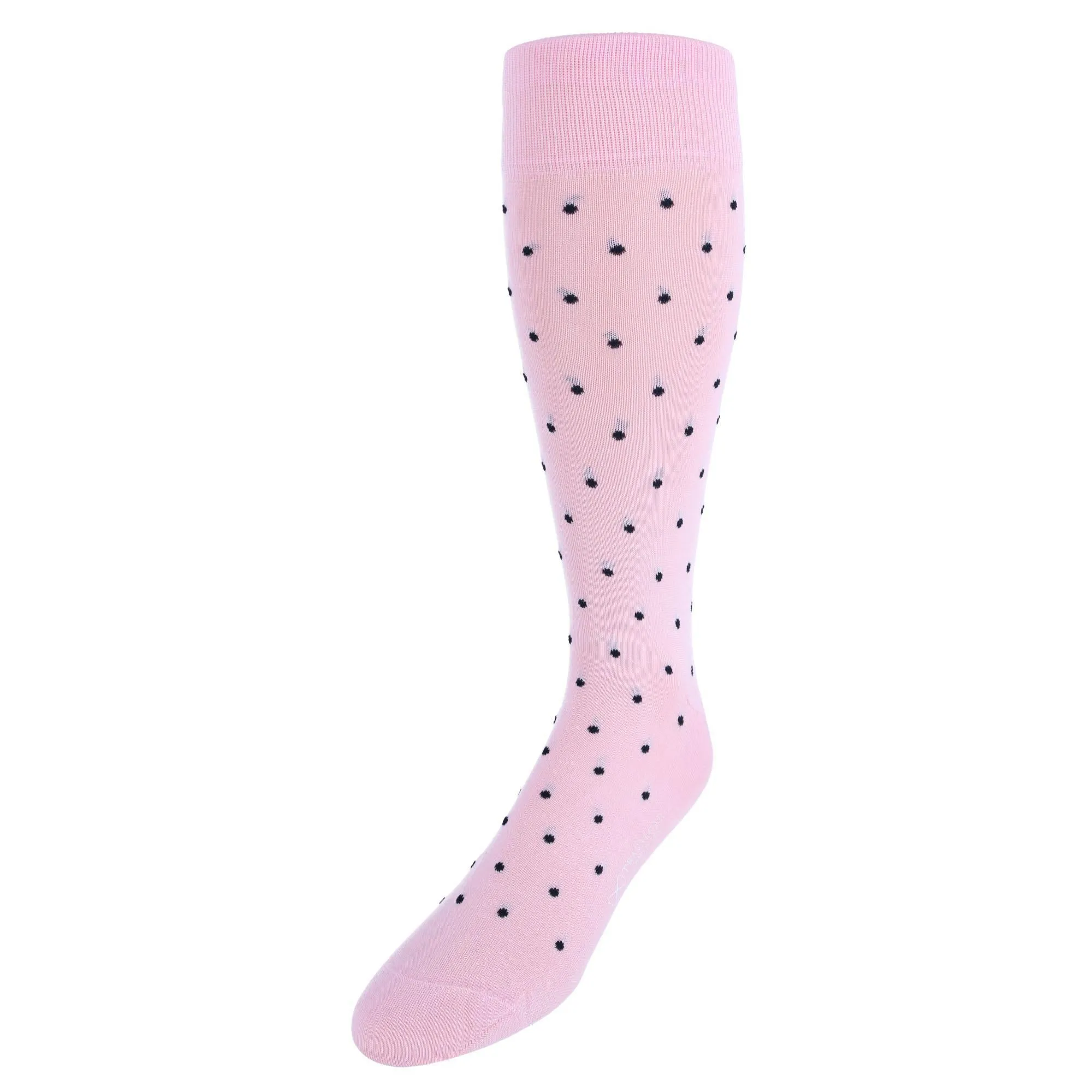 Leo Polka Dot Mercerized Cotton Mid-Calf Socks