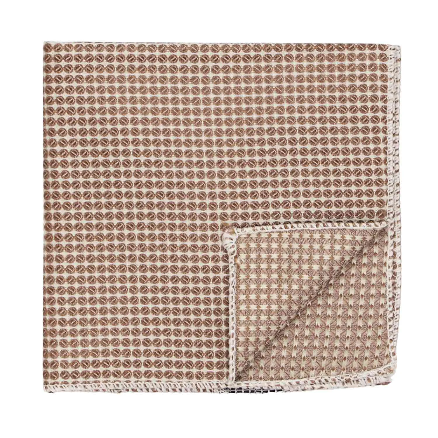 Light Brown Henry Grain Pattern Pocket Square