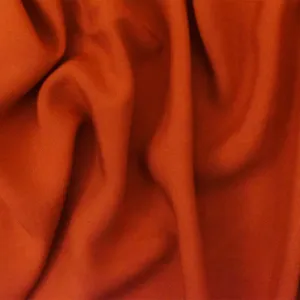 Orange Rayon Challis Solid Woven Fabric