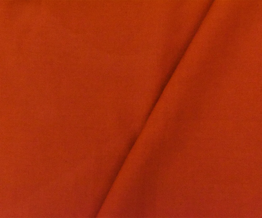 Orange Rayon Challis Solid Woven Fabric