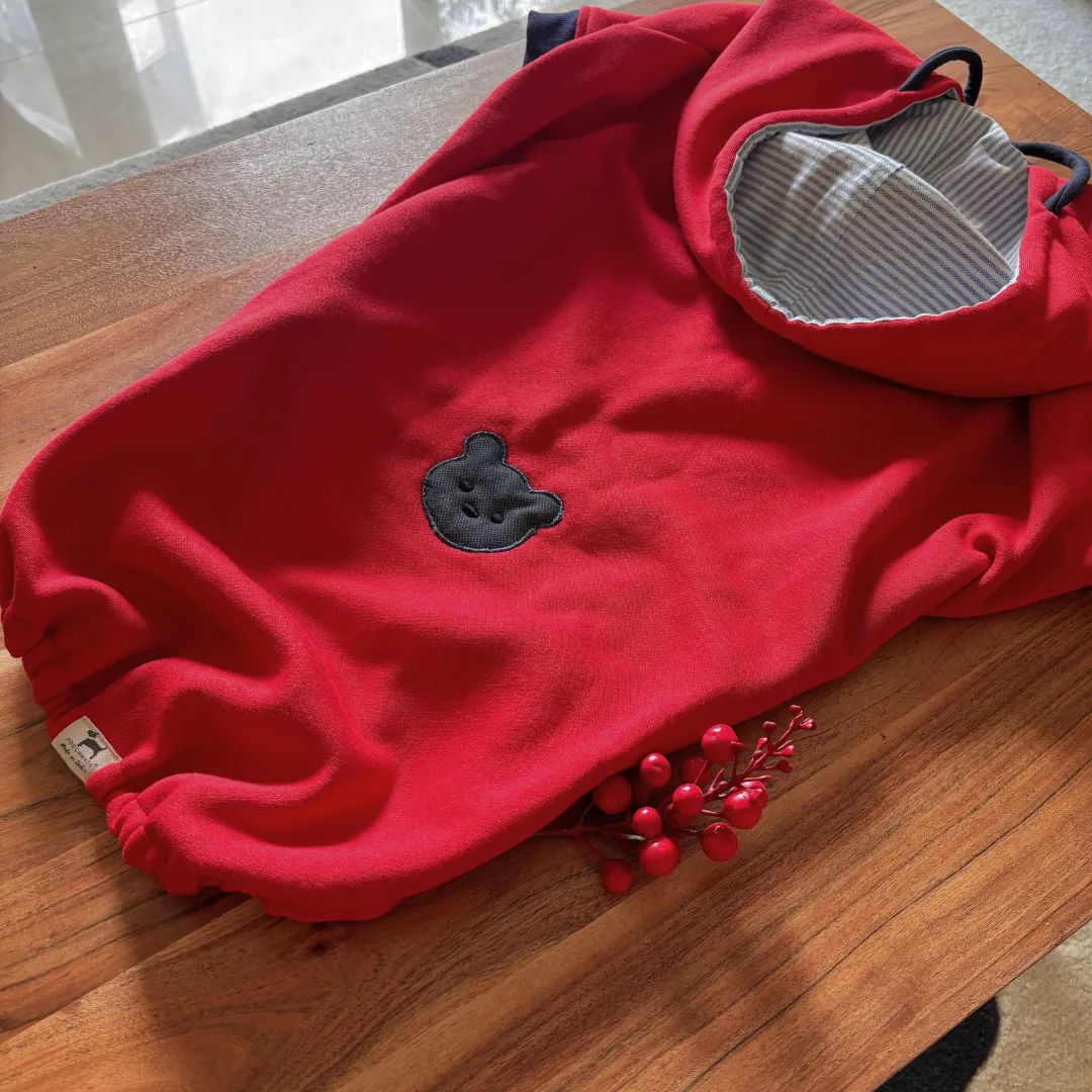 PoochMate Red-Blue Organic Cotton Dog Sweatshirt