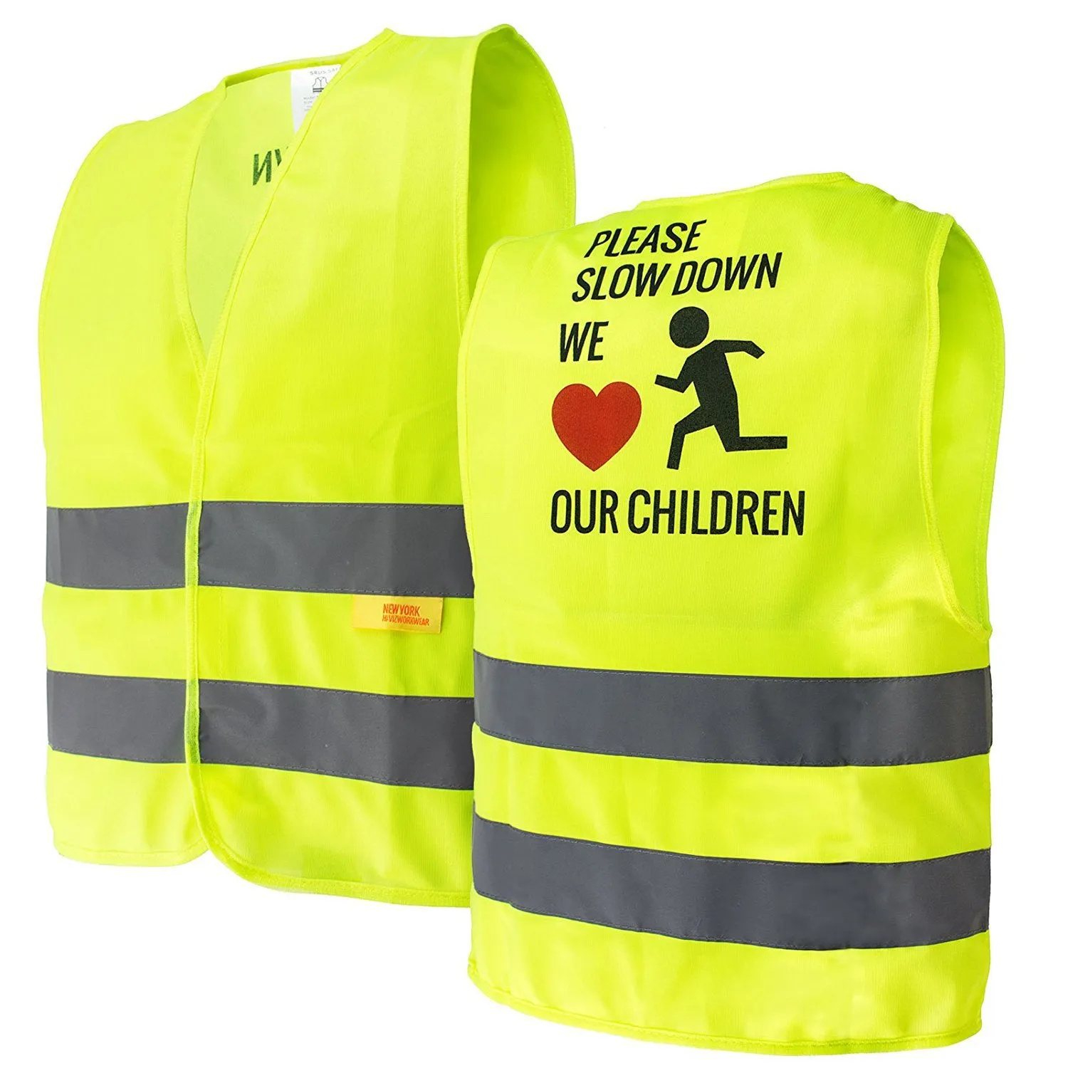 RK Safety Hi Vis Kids Safety Vest   Hi vis Bands- Lime