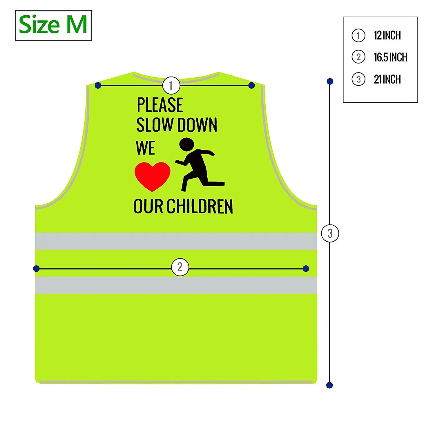 RK Safety Hi Vis Kids Safety Vest   Hi vis Bands- Lime