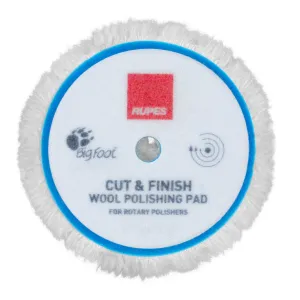 Rupes BigFoot Rotary Wool Polishing Pads - Cut And Finish