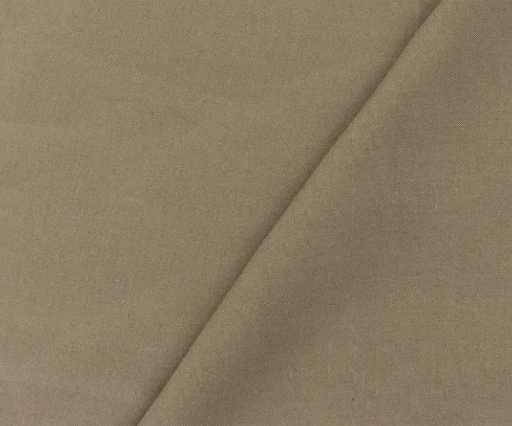 Taupe Brown Rayon Challis Solid Woven Fabric