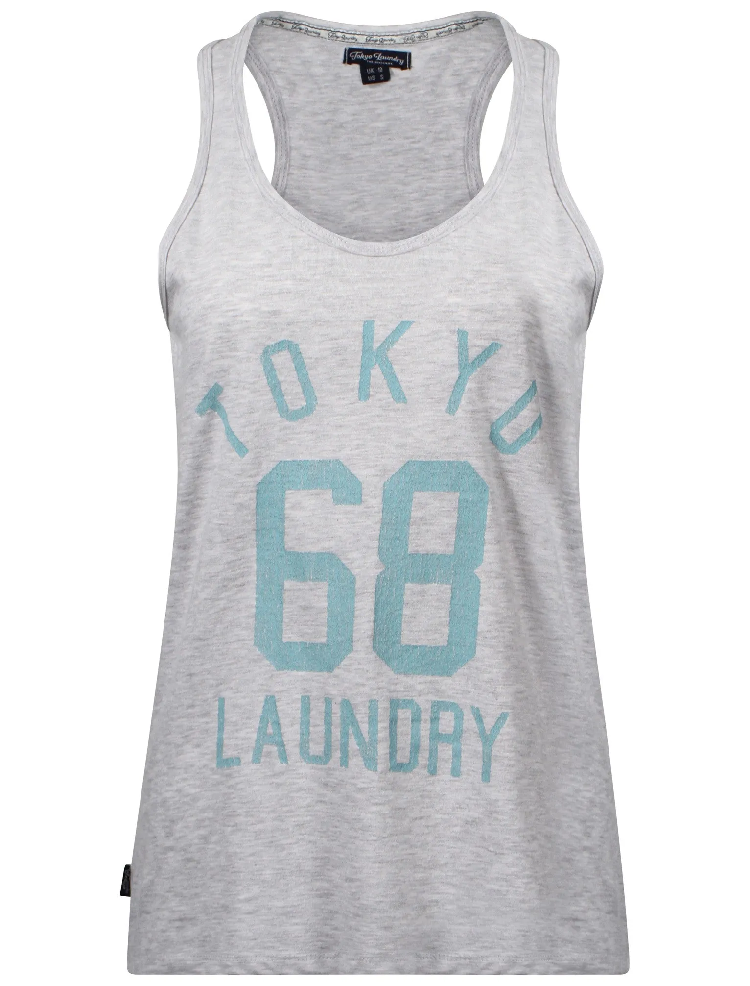 Tokyo Laundry Bianca White Grey vest top