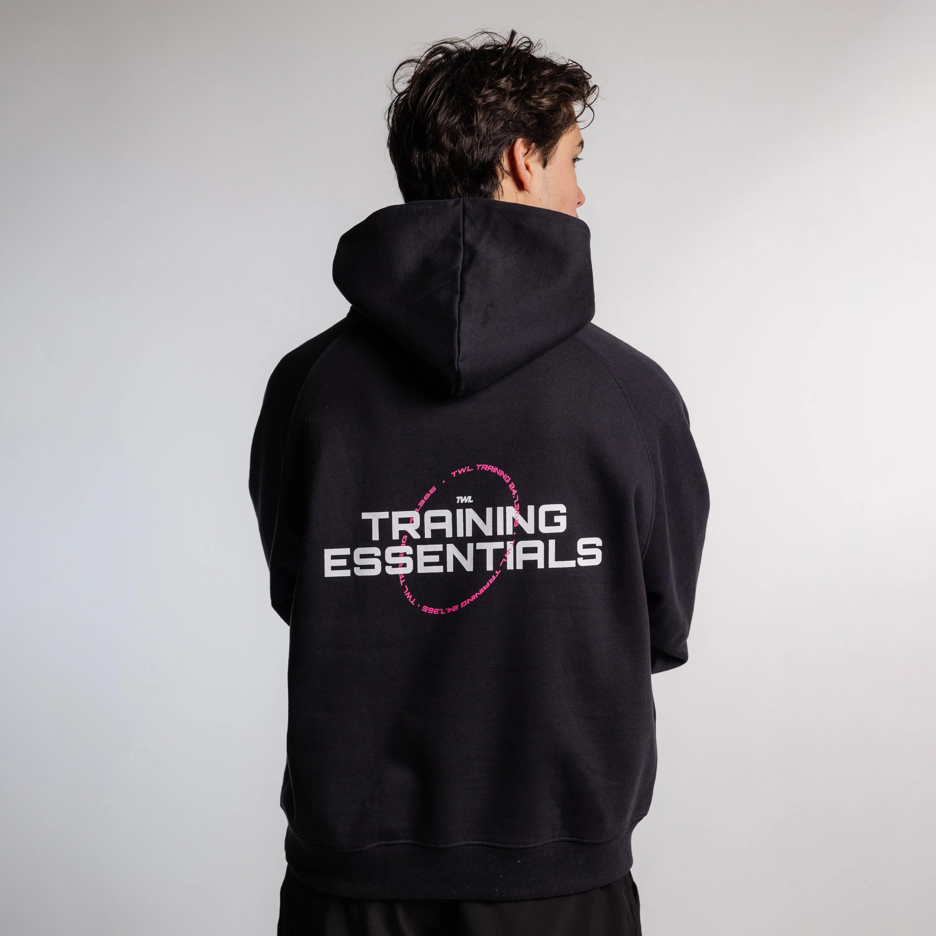 TWL - ESSENTIALS OVERSIZED HOODIE - HUSTLE 365 - BLACK