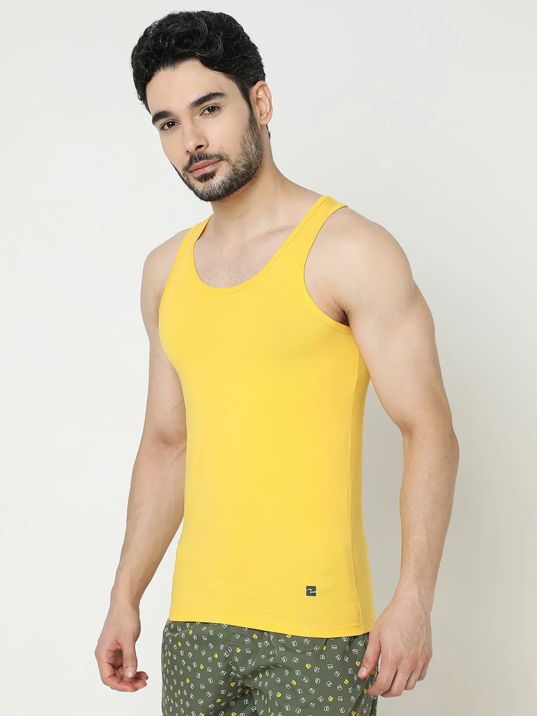 Underjeans by Spykar Men Premium Yellow Vest