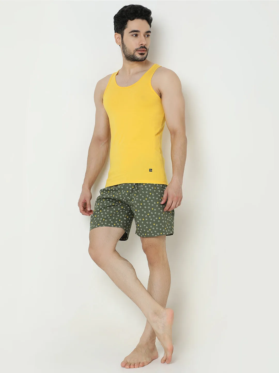 Underjeans by Spykar Men Premium Yellow Vest