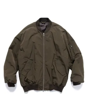 Windproof Nylon Oversized Flight Jacket Military Khaki