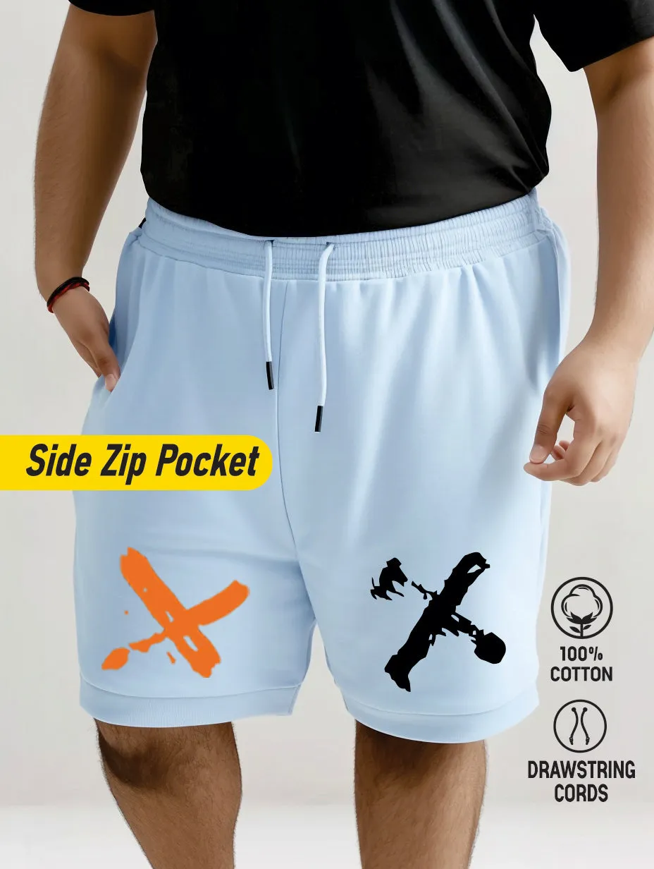 X cross Cotton Plus Size Shorts