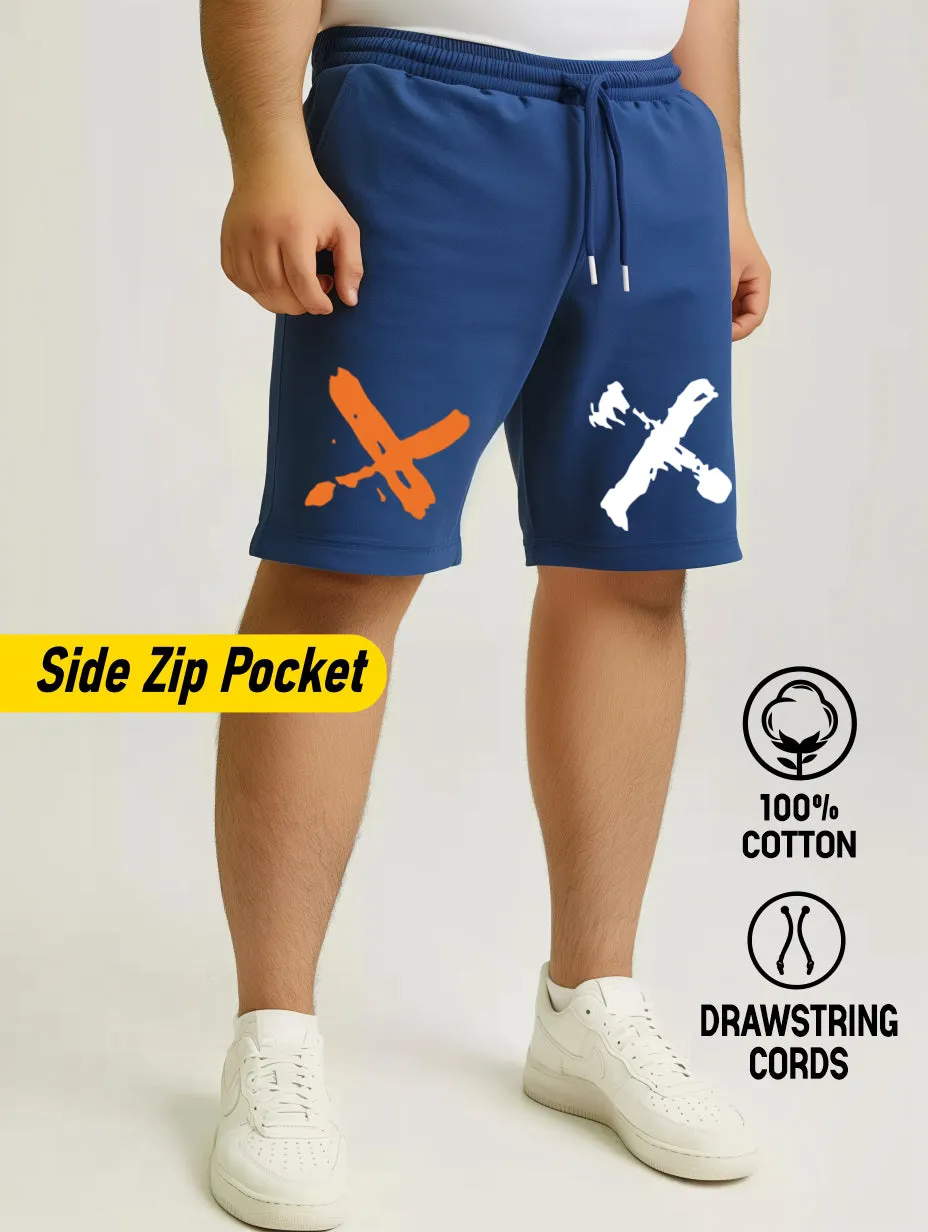 X cross Cotton Plus Size Shorts