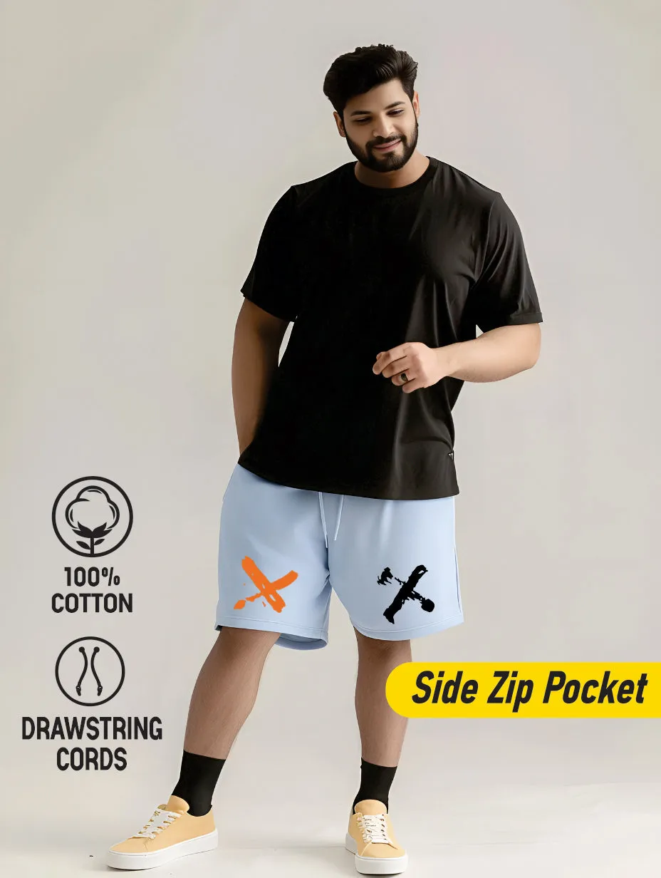 X cross Cotton Plus Size Shorts