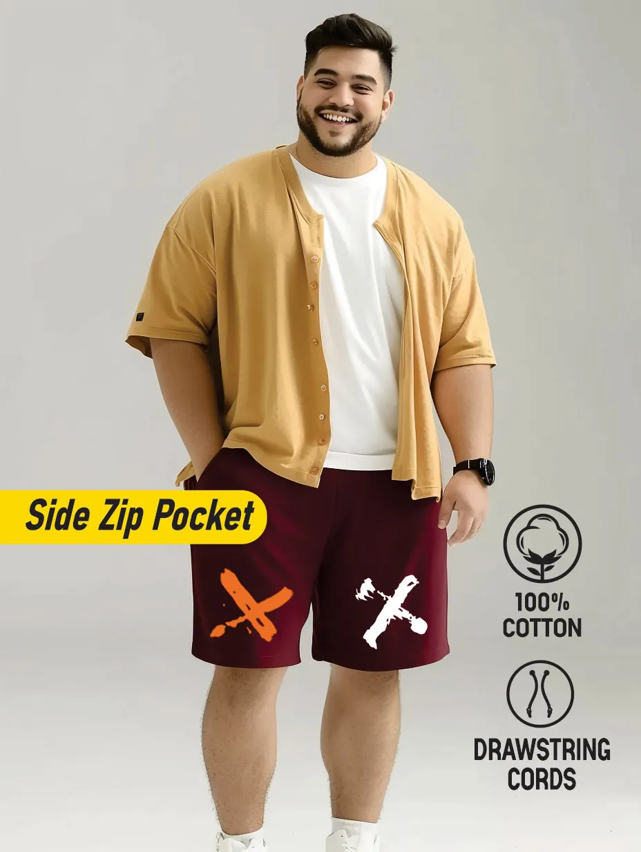 X cross Cotton Plus Size Shorts